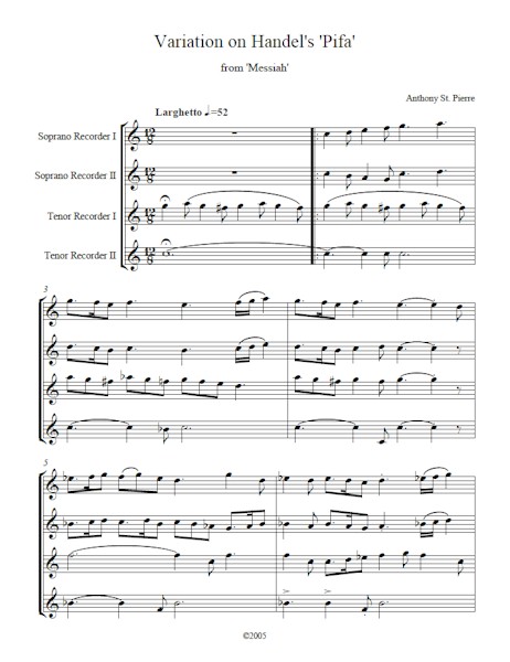 Variation on Handel's Pifa