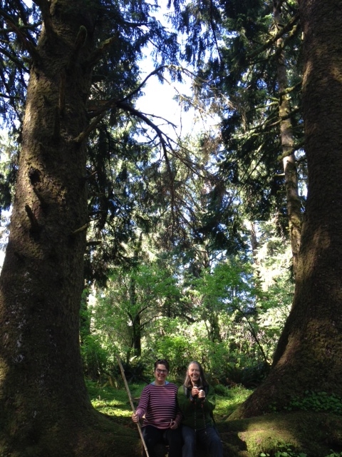Tish and Louise on Cascade Head Trail 4-23-13